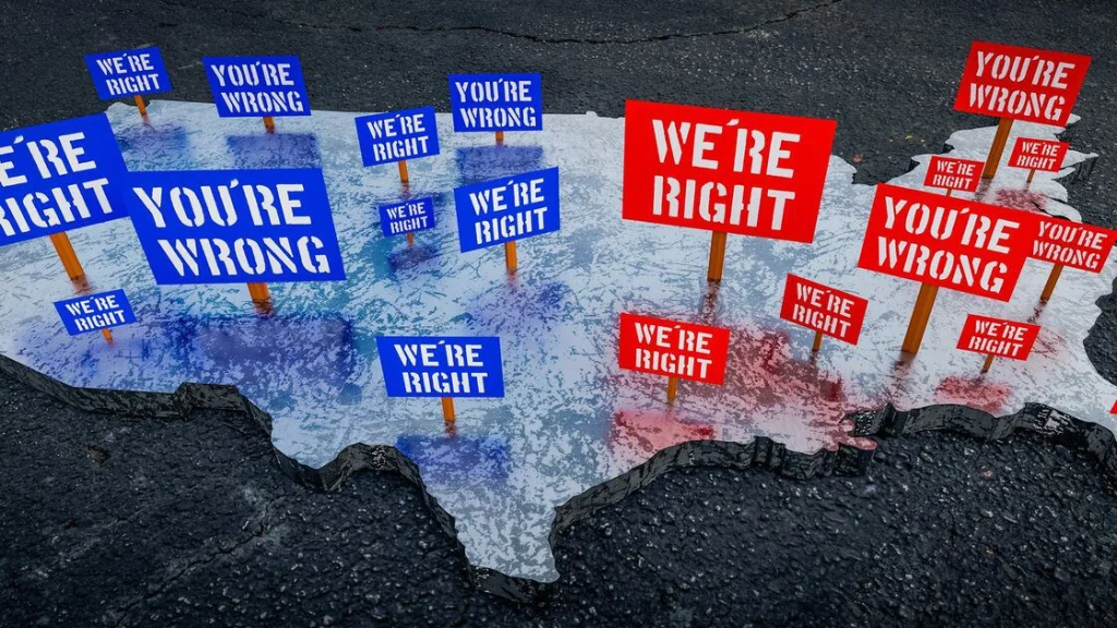 Pourquoi appelle-t-on des États rouges ou bleus Explication