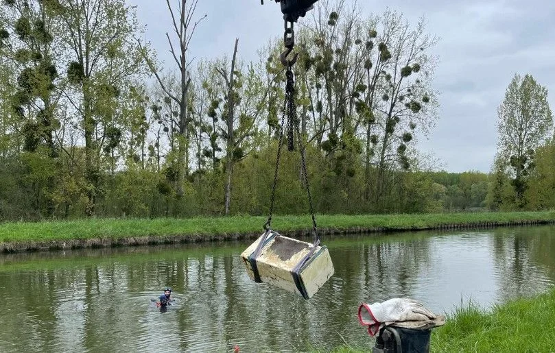 Coffre-fort volé retrouvé dans le canal en Oise: nouvelle de la gendarmerie