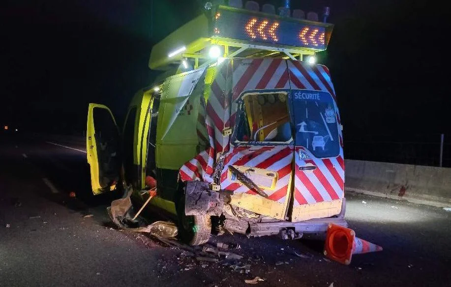 Accident sur l'A9 à Gard : Un treizième fourgon de patrouilleurs violemment percuté