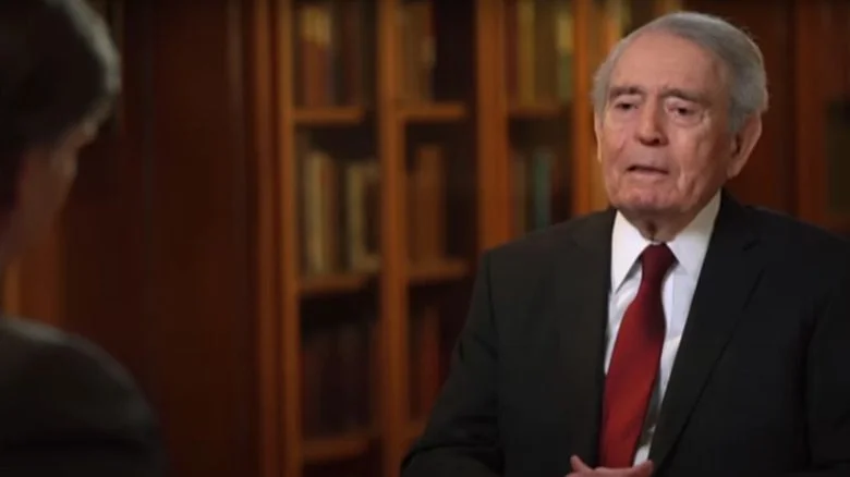 Dan Rather speaking during interview
