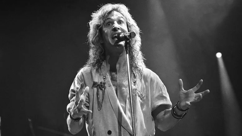 Steve Walsh Kansas onstage at microphone