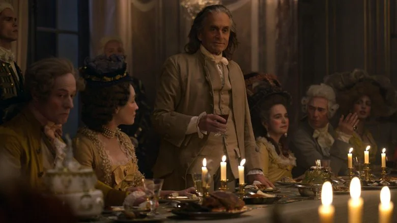 Douglass en train de porter un toast en tant que Franklin