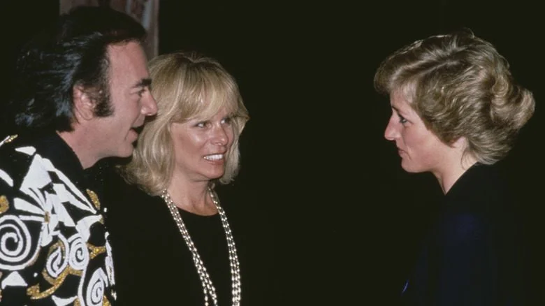 Neil Diamond, Marcia Murpey, and Princess Diana
