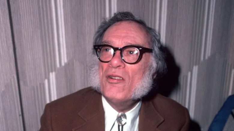 Isaac Asimov regardant vers le haut