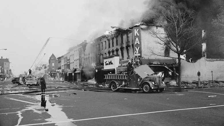 Pompiers dans une rue de Washington D.C.