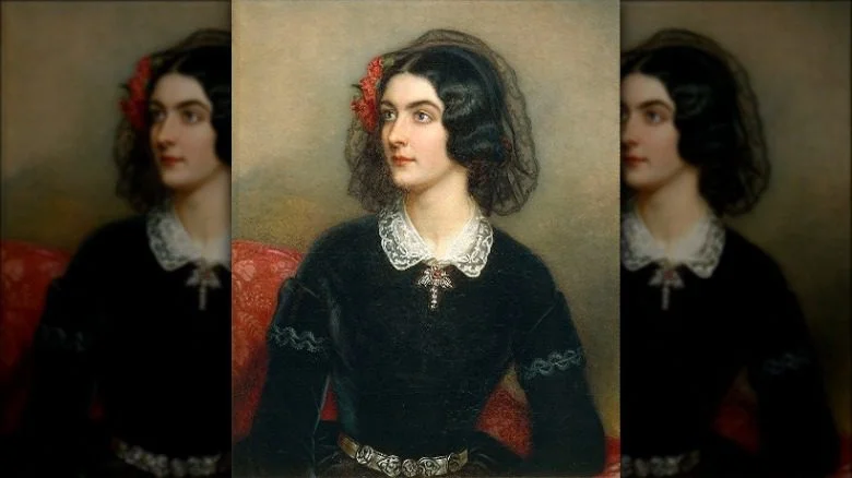 Un portrait de la belle Lola Montez portant une robe noire, par Karl Joseph Stieler