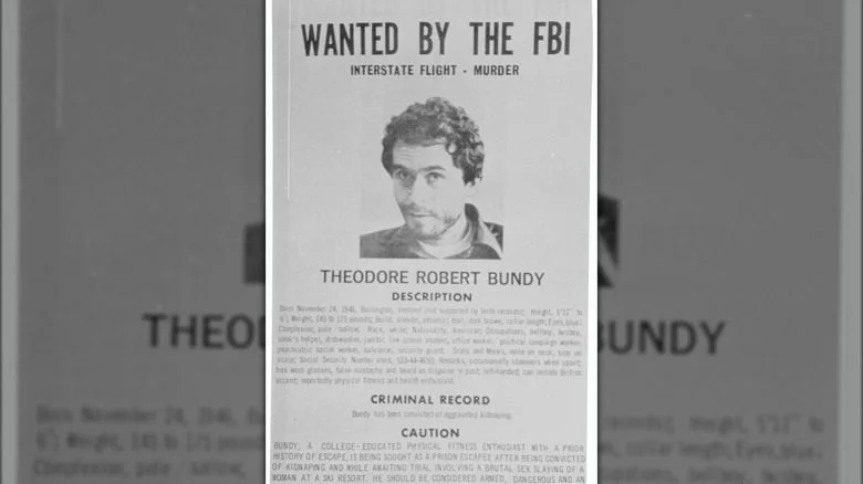 affiche de recherche de Ted Bundy