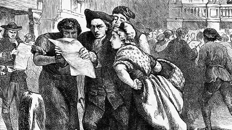 Réaction des colons britanniques à la taxe sur les timbres