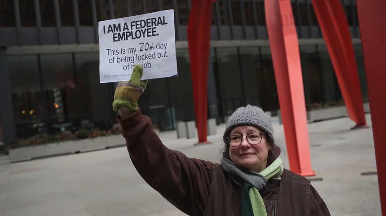 Employee of the FDA protesting the shutdown