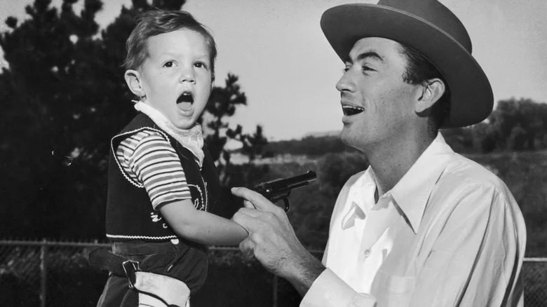 Gregory Peck avec son fils Jonathan