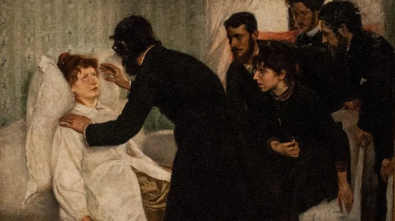 Un tableau d'une séance d'hypnose par Richard Bergh