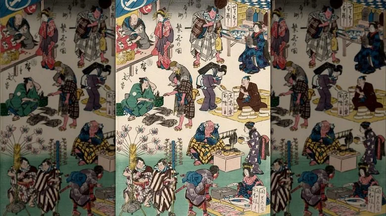 Peinture sur bois japonaise