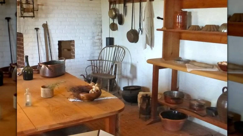 Reconstitution moderne d'une cuisine à Monticello