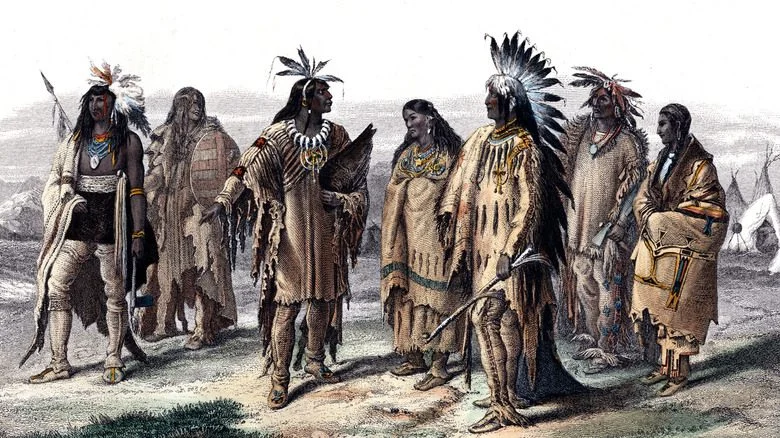 Illustration des Amérindiens dans les années 1800