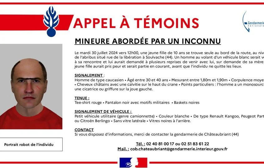 Loire-Atlantique : Recherche d'un homme après tentative d'enlèvement