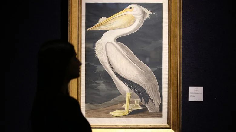 Pelican painting owned by Lauren Bacall