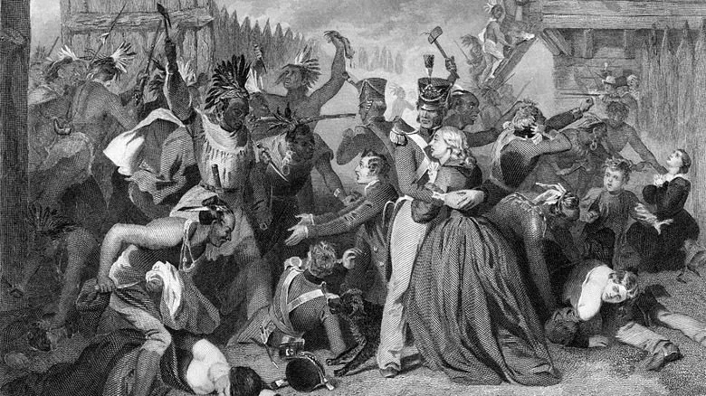 Attaque des Creeks contre les colonisateurs