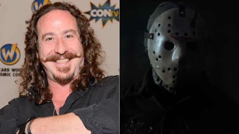 Image divisée de l'acteur Ari Lehman et Jason Voorhees de Vendredi 13