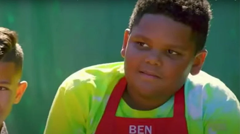 Ben Watkins red apron yellow shirt Masterchef Junior