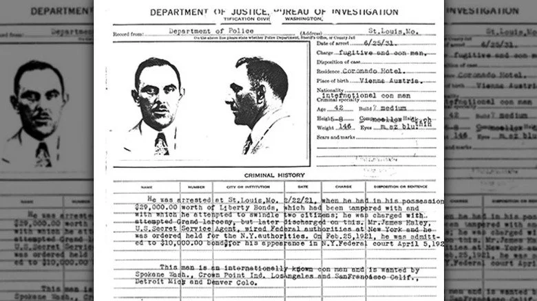 Photo d'identité de Victor Lustig