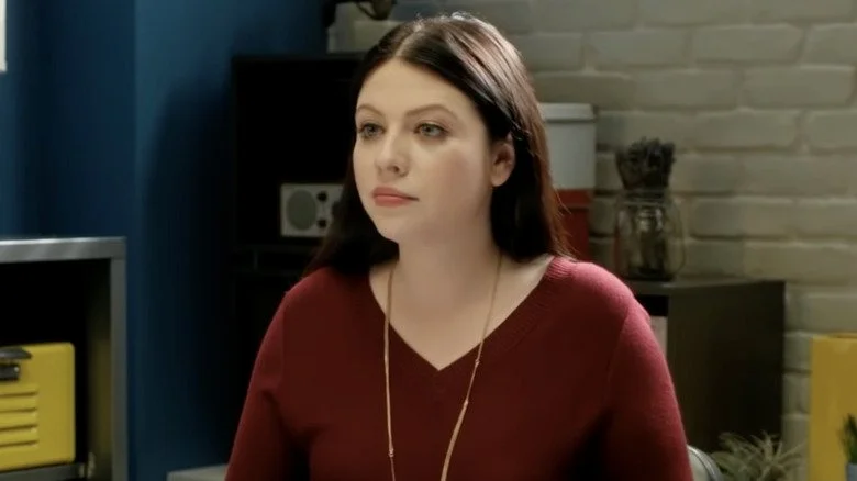 Michelle Trachtenberg at desk in guidance
