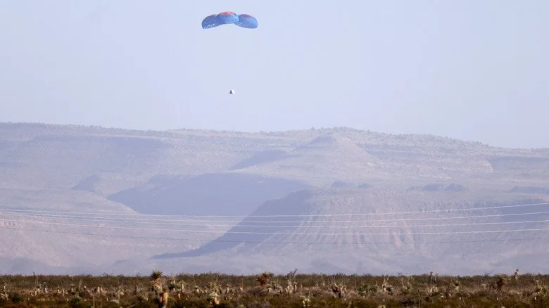 Atterrissage de la capsule Blue Origin