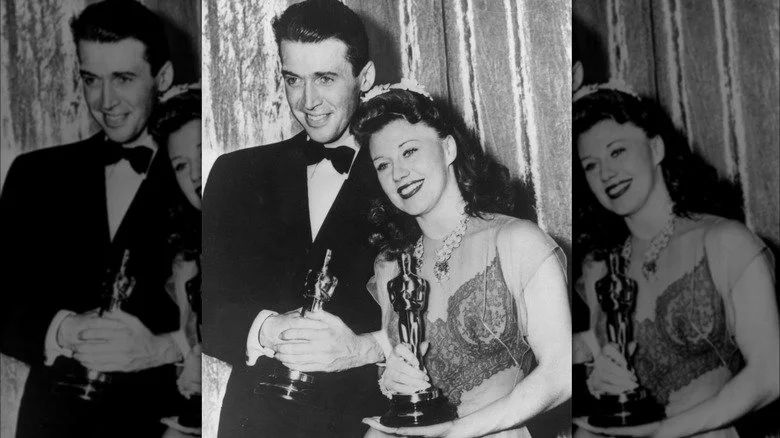 Jimmy Stewart avec son Oscar