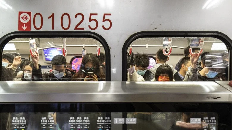 wagon de métro à Pékin