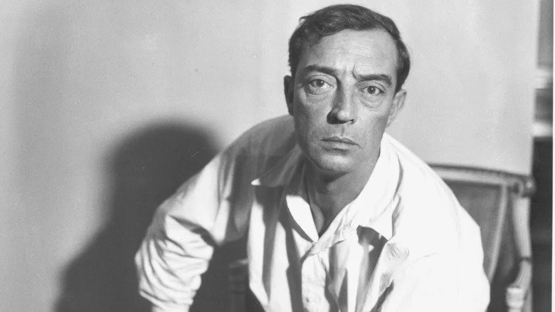 Buster Keaton looking serious
