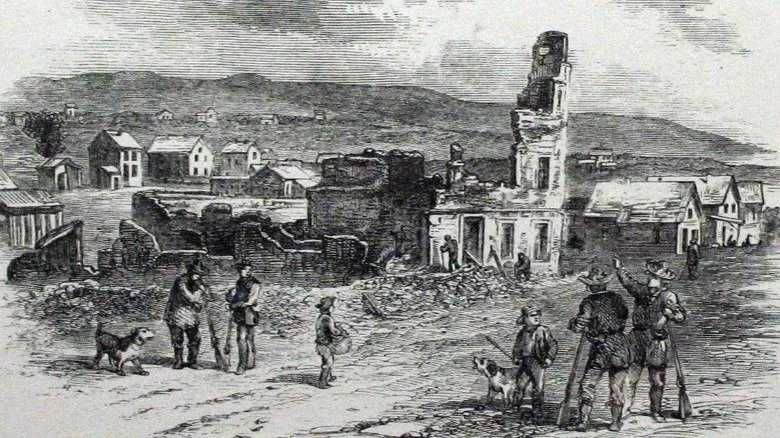 Ruins of Free State Hotel after Sacking of Lawrence