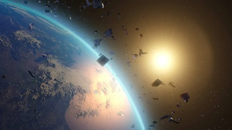 Anneau spatial, astéroïde, roche, débris