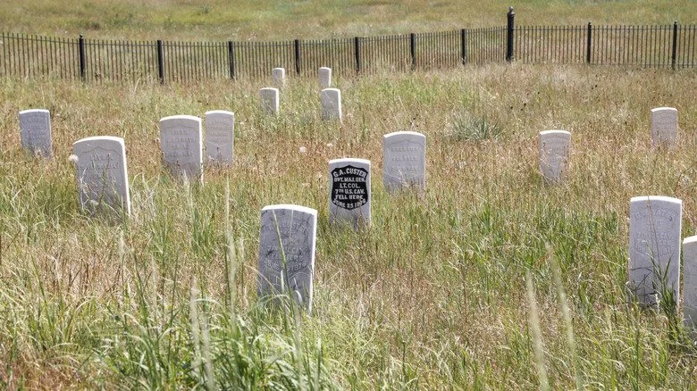 sépultures de soldats au Little Bighorn