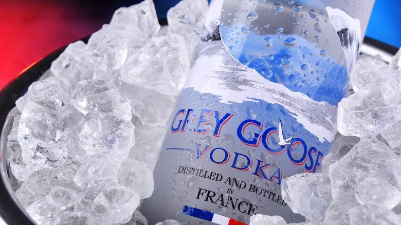 Grey Goose on ice