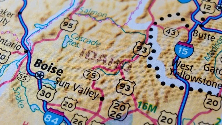 carte de l'Idaho