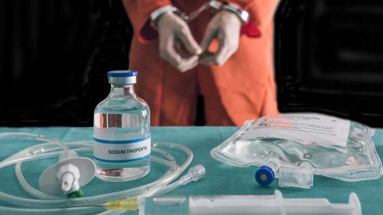 Prisonnier avec matériel d'injection létale