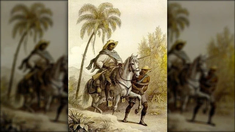 Capitão-do-mato (chasseur d'esclaves). Aquarelle de Johann Moritz Rugendas, 1823