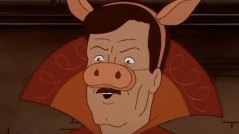 Trip Larsen en costume de cochon dans King of the Hill