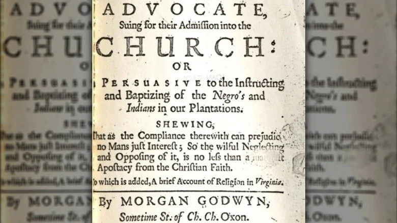 Page de titre du livre de Morgan Godwyn