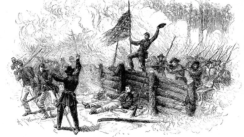 Représentation artistique de la bataille de la Wilderness