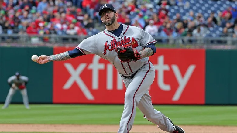 Peter Moylan lançant un lancer au Citizens Bank Park en 2018