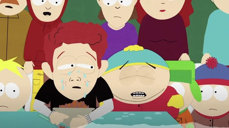 Eric Cartman rit de Scott Tenorman qui pleure dans South Park