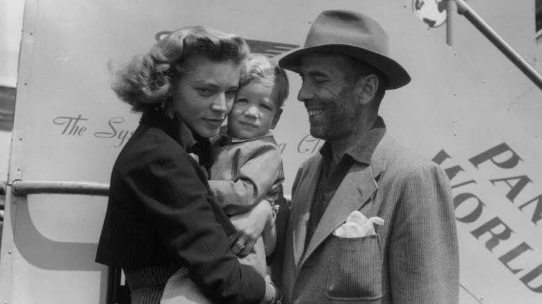 Lauren Bacall et Humphrey Bogart avec leur fils Stephen