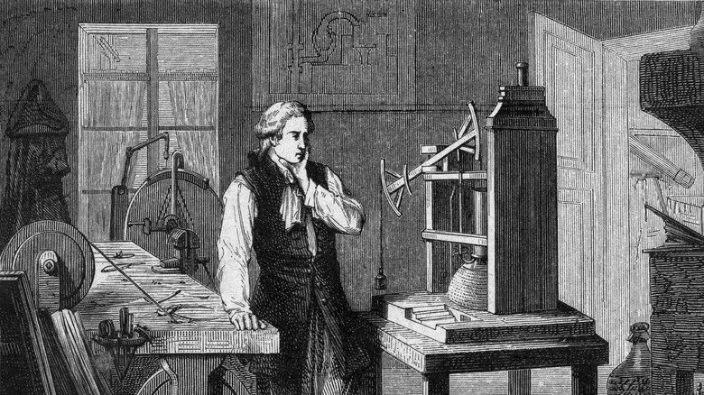 James Watt près d'une machine
