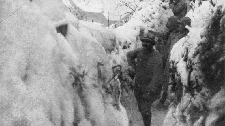 Tranchées glacées à Caporetto