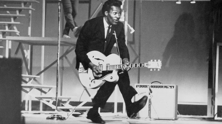 Chuck doing his iconic duck walk