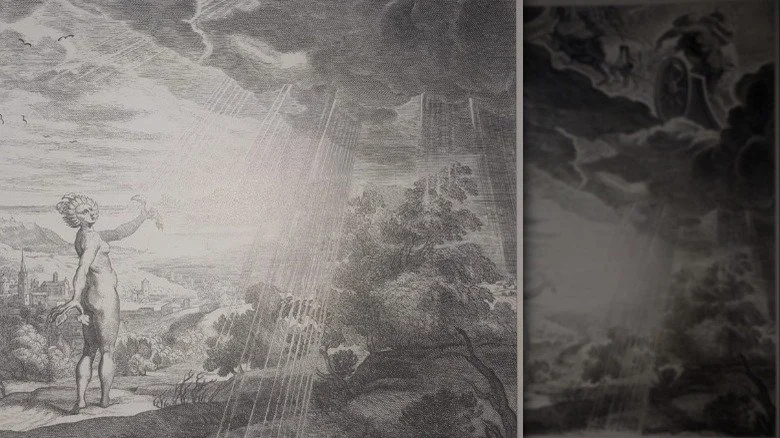 Klytie se transformant en tournesol alors qu'Hélios la rejette