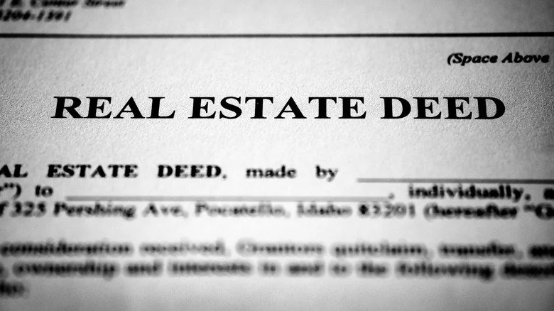 Photo d'un acte immobilier