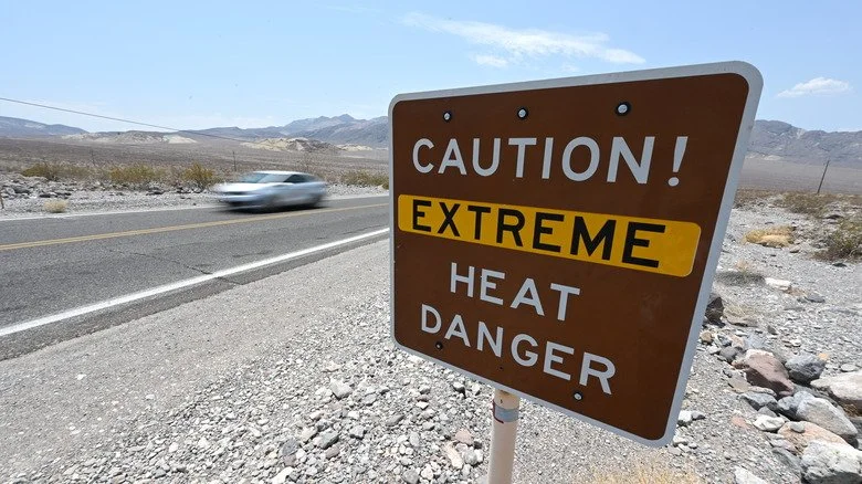 Panneau d'avertissement de Death Valley