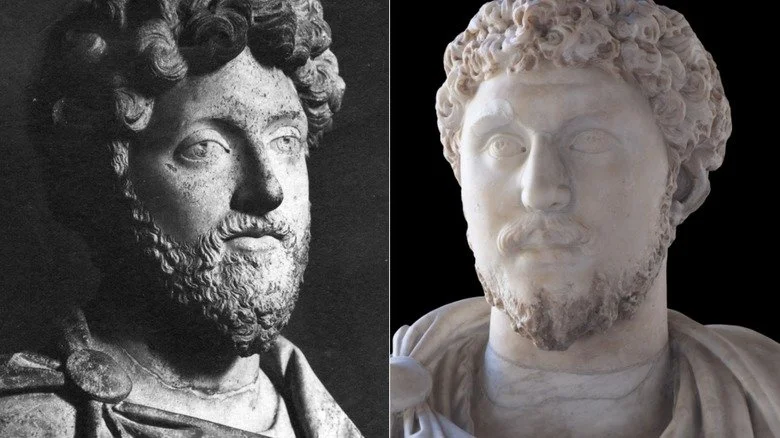 Busts of Emperors Marcus Aurelius and Commodus