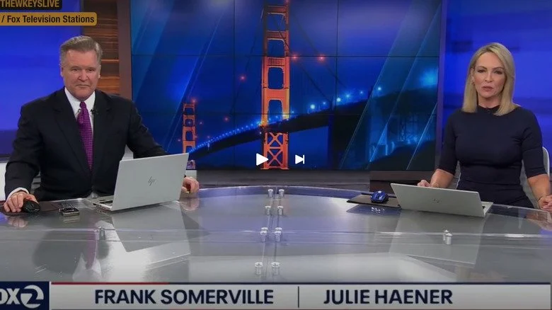 Frank Somerville drunk at news desk